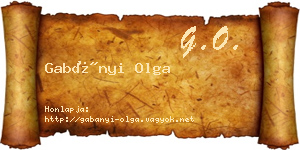 Gabányi Olga névjegykártya